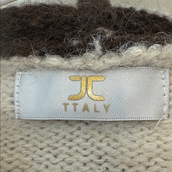 Striped Brown and Cream Hooded Sweater - Picture 2 of 12